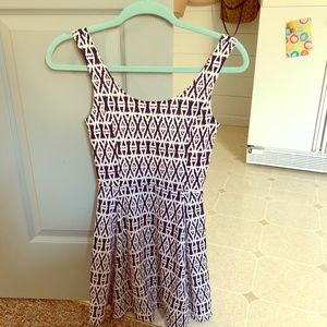 Navy pattern dress